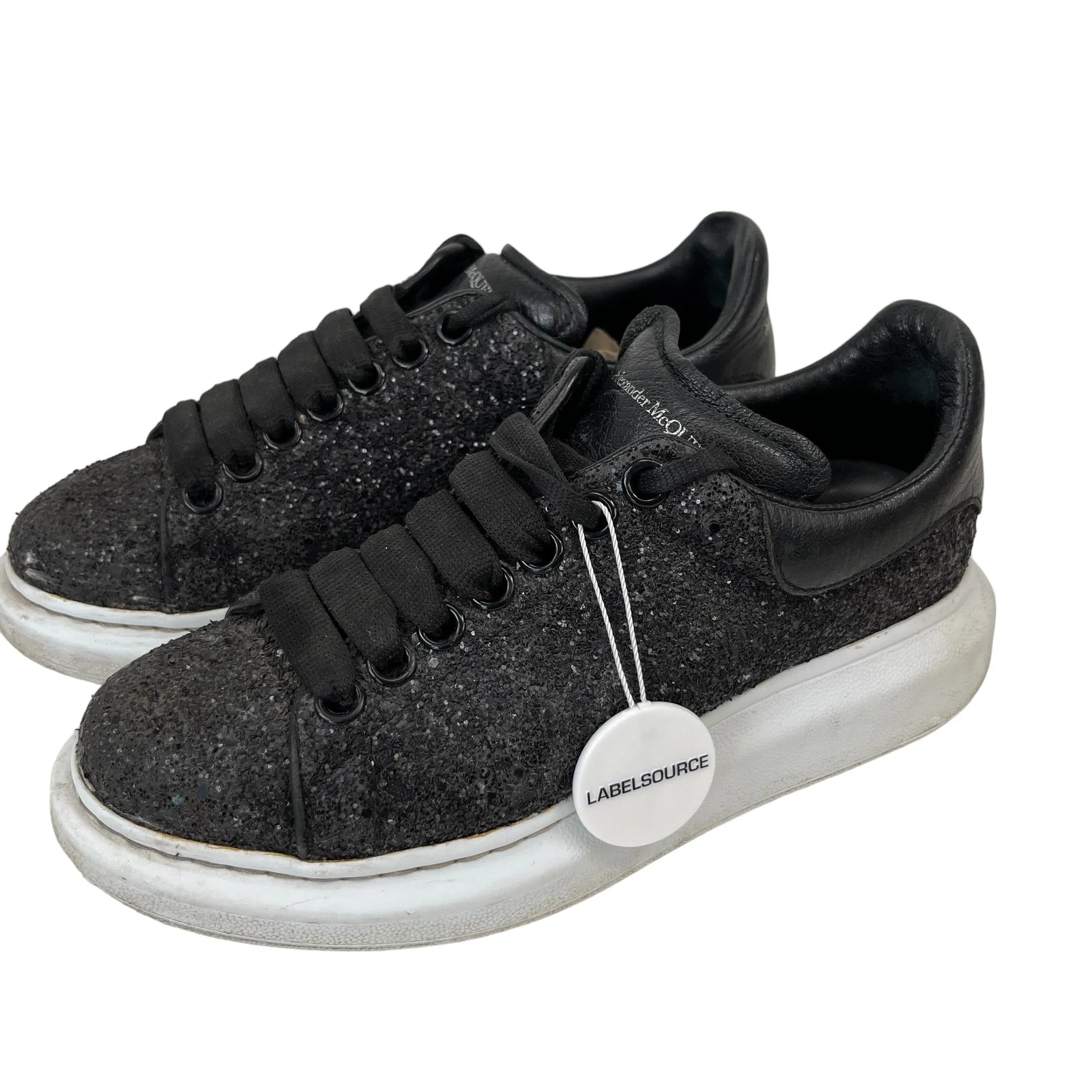 Women's Glitter Oversized Low Trainers Black Size EU 37.5 / UK 4.5