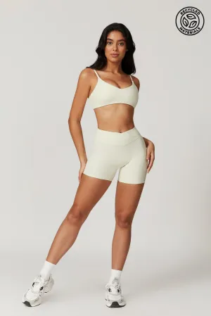 Zoe Sports Bra & Shorts Set - Cream